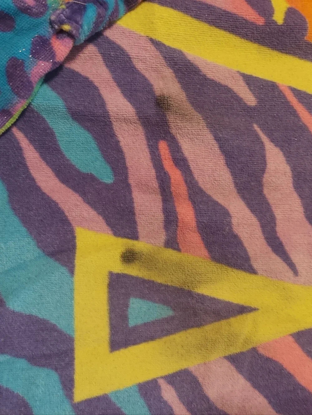 Justice Initial A Beach Towel & Crossbody Tote Bag Set Rainbow Zebra Cheetah